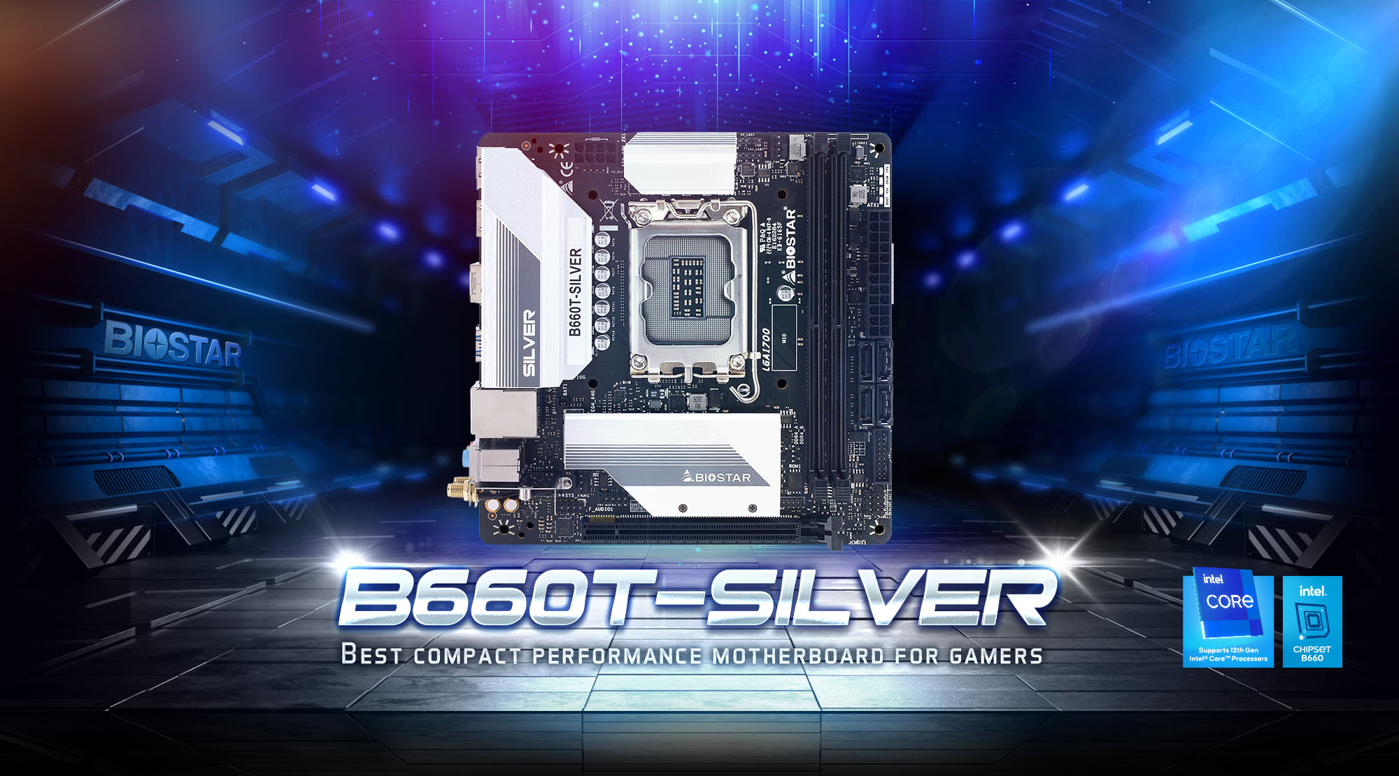BIOSTAR B660T-SILVER Wi-Fi6付きLGA1700